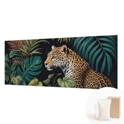 Mural de pared con estampado hermoso con motivo de leopardo exótico