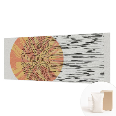 Mural decorativo con diseño de círculo con líneas