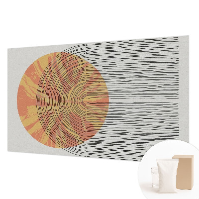 Mural decorativo con diseño de círculo con líneas
