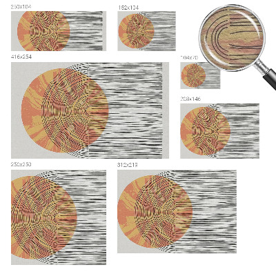 Mural decorativo con diseño de círculo con líneas