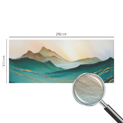 Papel mural con patrón decorativo con un paisaje tranquilo