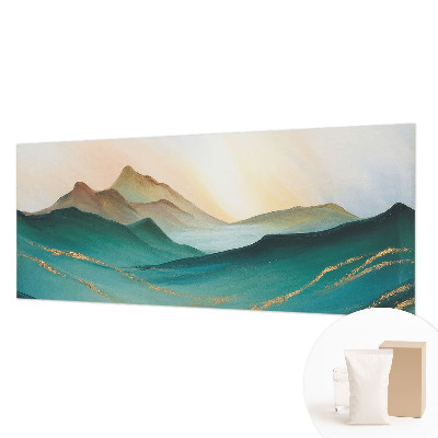 Papel mural con patrón decorativo con un paisaje tranquilo