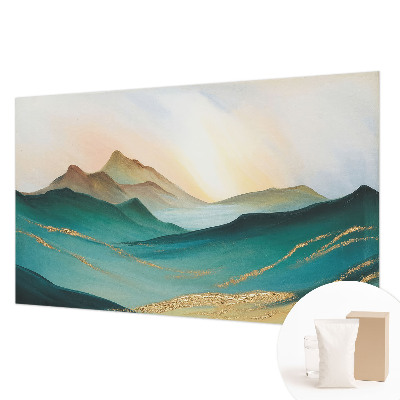 Papel mural con patrón decorativo con un paisaje tranquilo