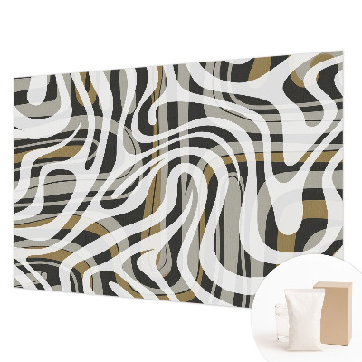 Mural de pared con estampado hermoso con un motivo de líneas abstractas