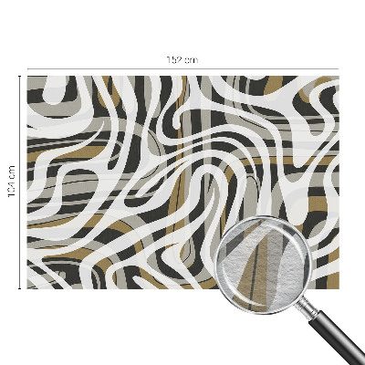Mural de pared con estampado hermoso con un motivo de líneas abstractas