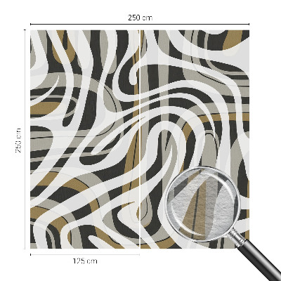 Mural de pared con estampado hermoso con un motivo de líneas abstractas