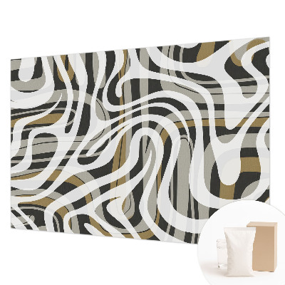 Mural de pared con estampado hermoso con un motivo de líneas abstractas