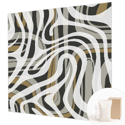 Mural de pared con estampado hermoso con un motivo de líneas abstractas