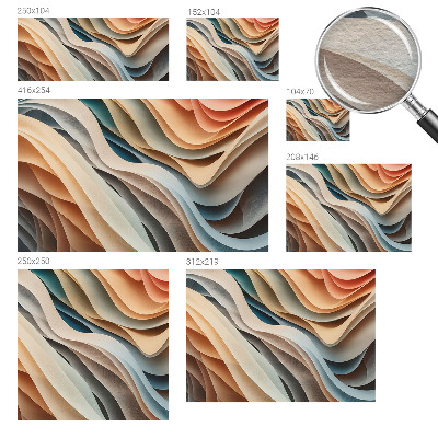 Mural decorativo con formas onduladas