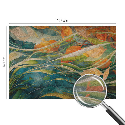 Papel mural con patrón decorativo con un paisaje otoñal