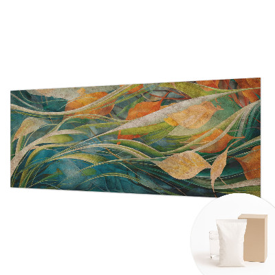 Papel mural con patrón decorativo con un paisaje otoñal