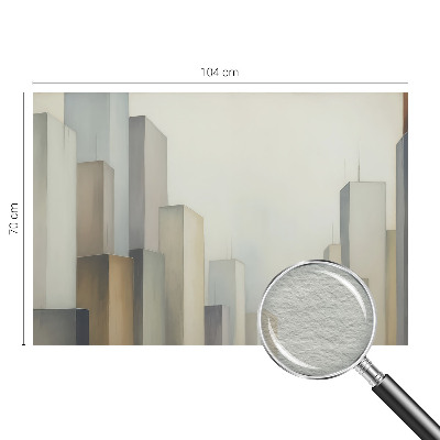 Fotomural decorativo para cabecero de cama con un motivo de rascacielos de la ciudad