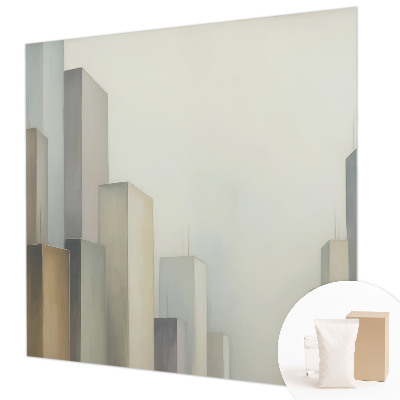 Fotomural decorativo para cabecero de cama con un motivo de rascacielos de la ciudad