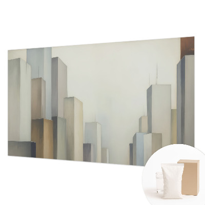 Fotomural decorativo para cabecero de cama con un motivo de rascacielos de la ciudad