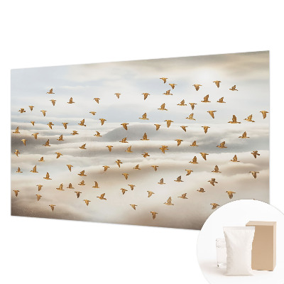 Mural decorativo con diseño de pájaros en vuelo