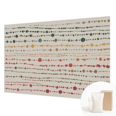 Papel mural con patrón decorativo con motivos de puntos de colores
