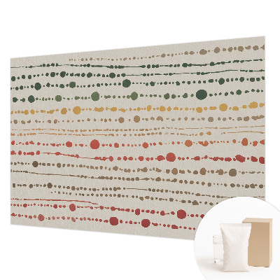 Papel mural con patrón decorativo con motivos de puntos de colores