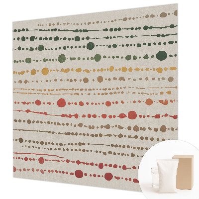 Papel mural con patrón decorativo con motivos de puntos de colores