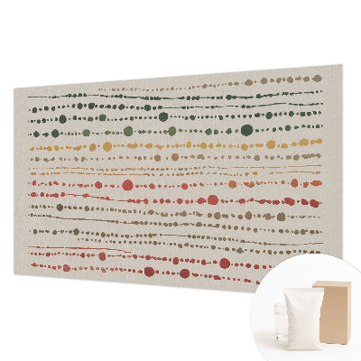 Papel mural con patrón decorativo con motivos de puntos de colores