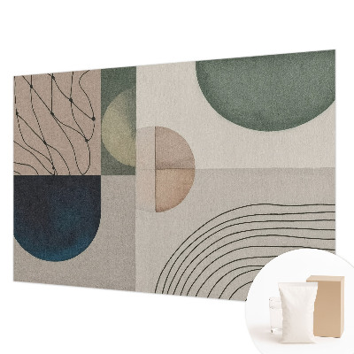 Fotomural decorativo para cabecero de cama con formas geométricas