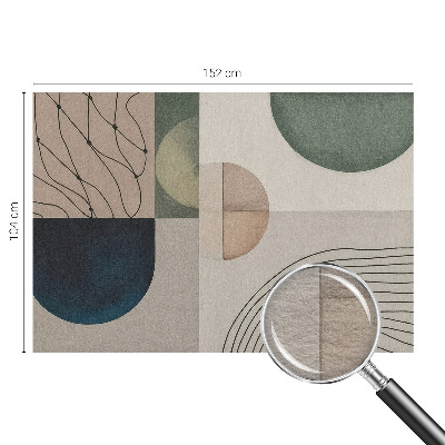 Fotomural decorativo para cabecero de cama con formas geométricas