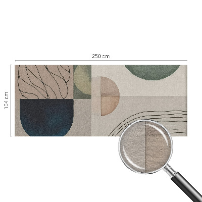 Fotomural decorativo para cabecero de cama con formas geométricas
