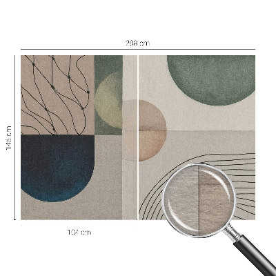 Fotomural decorativo para cabecero de cama con formas geométricas