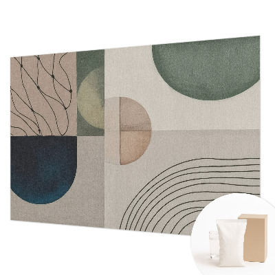 Fotomural decorativo para cabecero de cama con formas geométricas