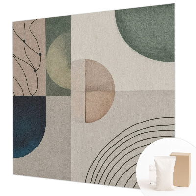 Fotomural decorativo para cabecero de cama con formas geométricas