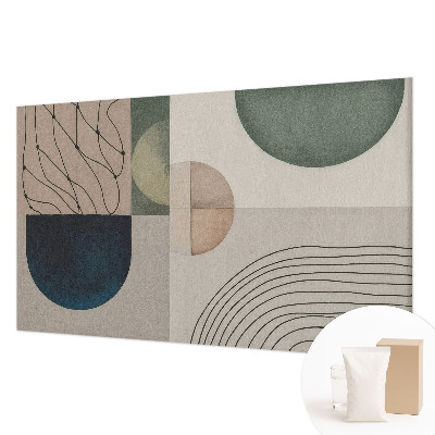 Fotomural decorativo para cabecero de cama con formas geométricas