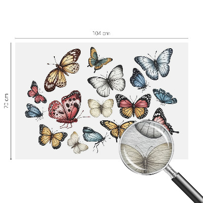 Mural de pared con estampado hermoso con el motivo Mariposas del paraíso