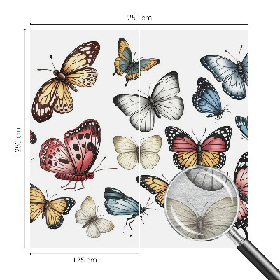 Mural de pared con estampado hermoso con el motivo Mariposas del paraíso