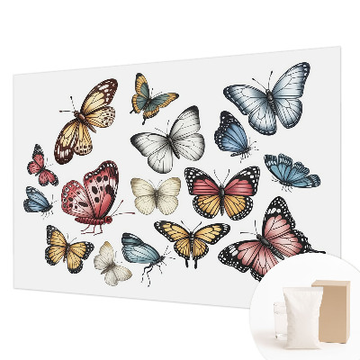 Mural de pared con estampado hermoso con el motivo Mariposas del paraíso