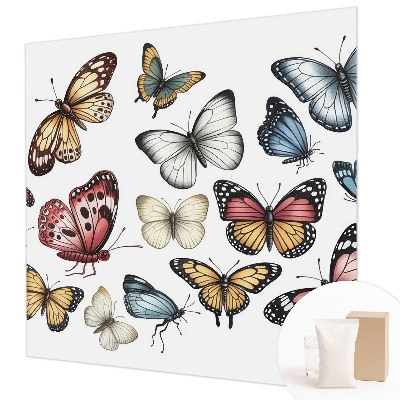 Mural de pared con estampado hermoso con el motivo Mariposas del paraíso