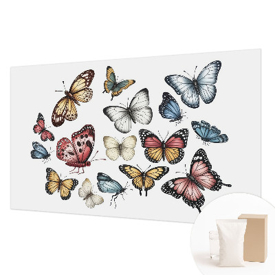 Mural de pared con estampado hermoso con el motivo Mariposas del paraíso