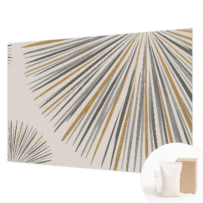 Mural decorativo con diseño de ventiladores geométricos