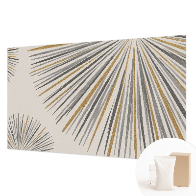 Mural decorativo con diseño de ventiladores geométricos