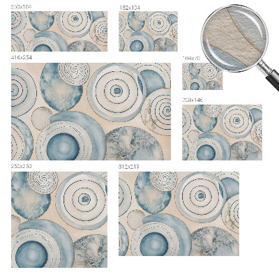 Mural de pared con estampado hermoso con un motivo de vórtices espirales