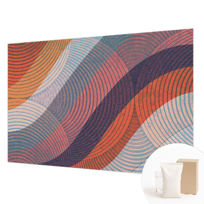 Papel mural con patrón decorativo con olas coloridas