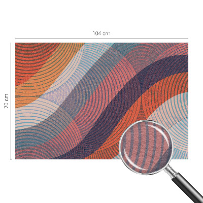 Papel mural con patrón decorativo con olas coloridas