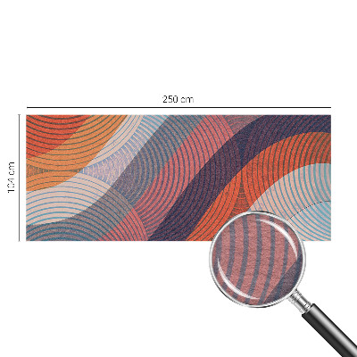 Papel mural con patrón decorativo con olas coloridas