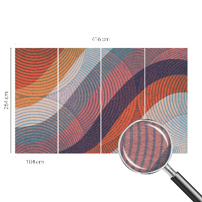 Papel mural con patrón decorativo con olas coloridas