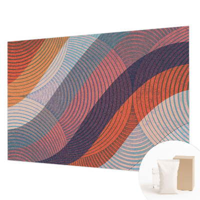 Papel mural con patrón decorativo con olas coloridas