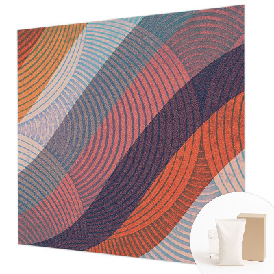 Papel mural con patrón decorativo con olas coloridas