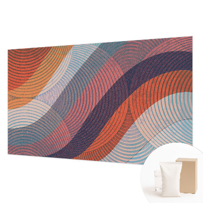 Papel mural con patrón decorativo con olas coloridas