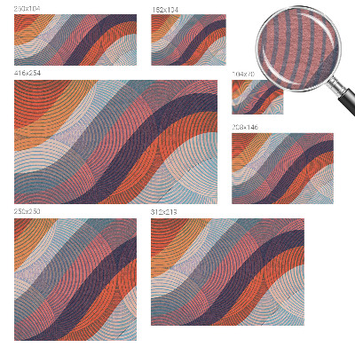 Papel mural con patrón decorativo con olas coloridas