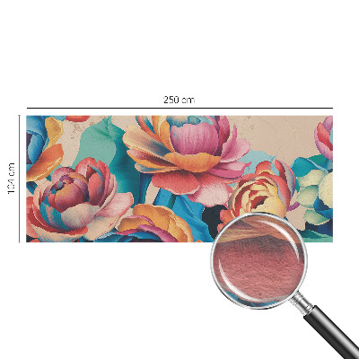 Mural de pared con estampado hermoso con motivo de armonía floral