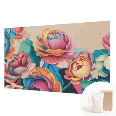 Mural de pared con estampado hermoso con motivo de armonía floral