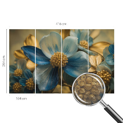 Papel mural con patrón decorativo con motivo de arreglo floral