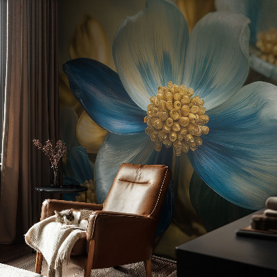 Papel mural con patrón decorativo con motivo de arreglo floral